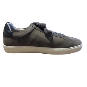 AllSaints Men's Sheer Low Top Suede Trainers Khaki Suede Size EU 42
